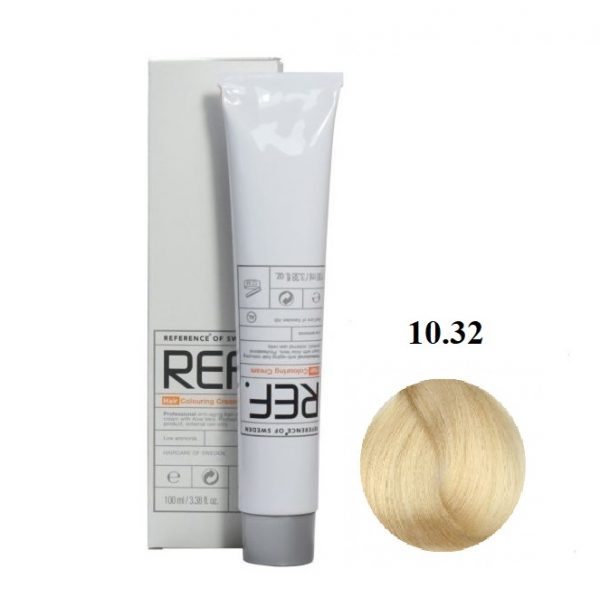 رنگ مو رف 10.32 بلوند بژ فوقالعاده روشن REF 100ml