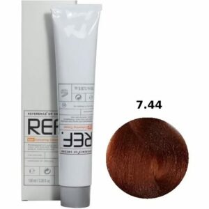 رنگ مو رف 7.44 بلوند مسی قوی REF 100ml