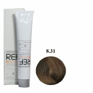 رنگ مو رف 8.31 بلوند طلایی خاکستری صحرایی روشن REF 100ml