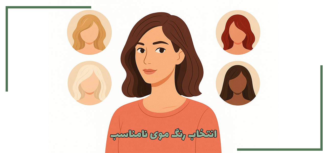 انتخاب رنگ موی نامناسب