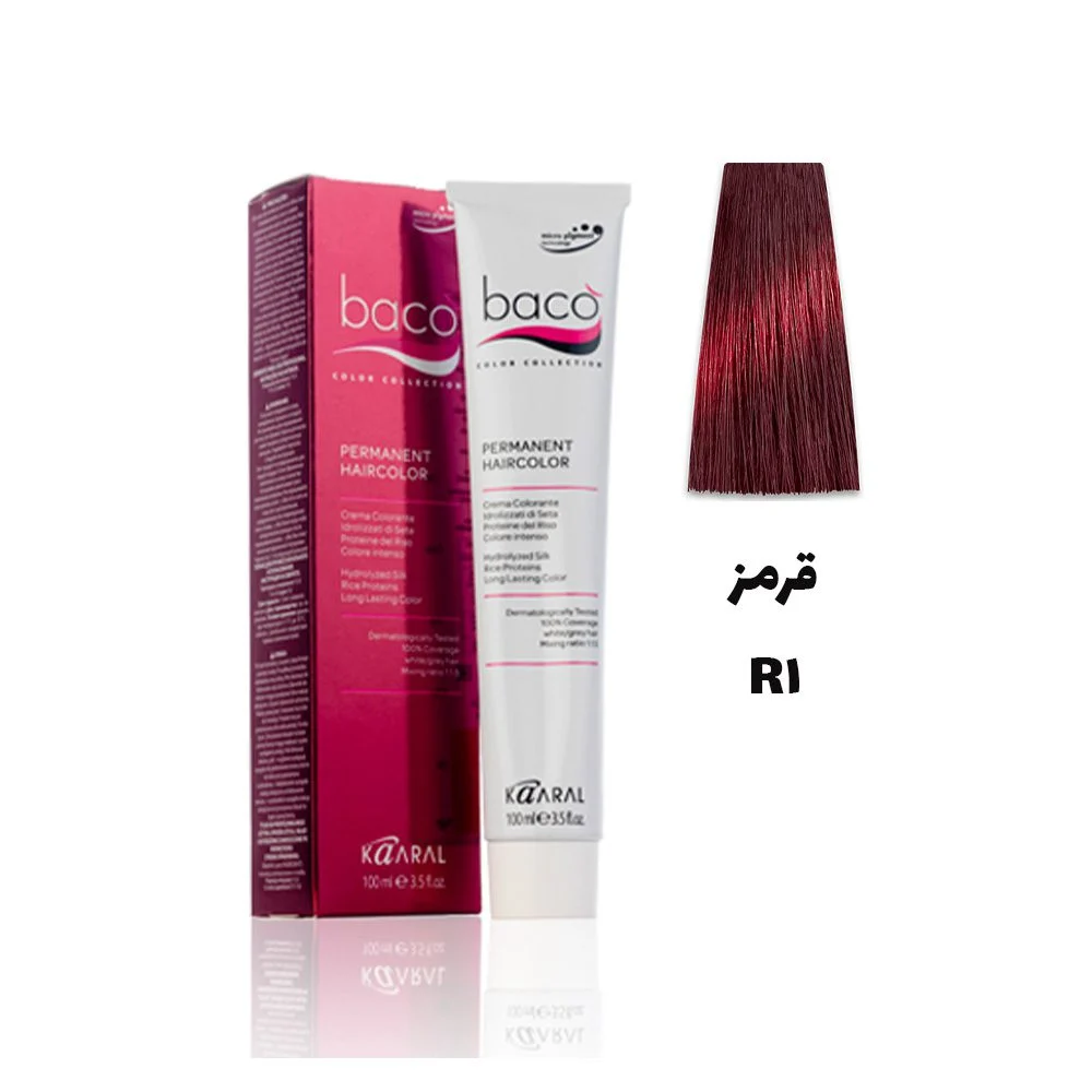 رنگ مو باکو قرمز R1 - Baco hair color