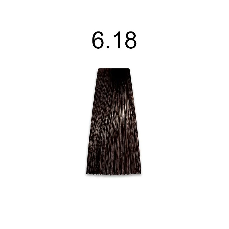 رنگ مو باکو بلوند دودی خرمایی تیره 6.18 - Baco hair color