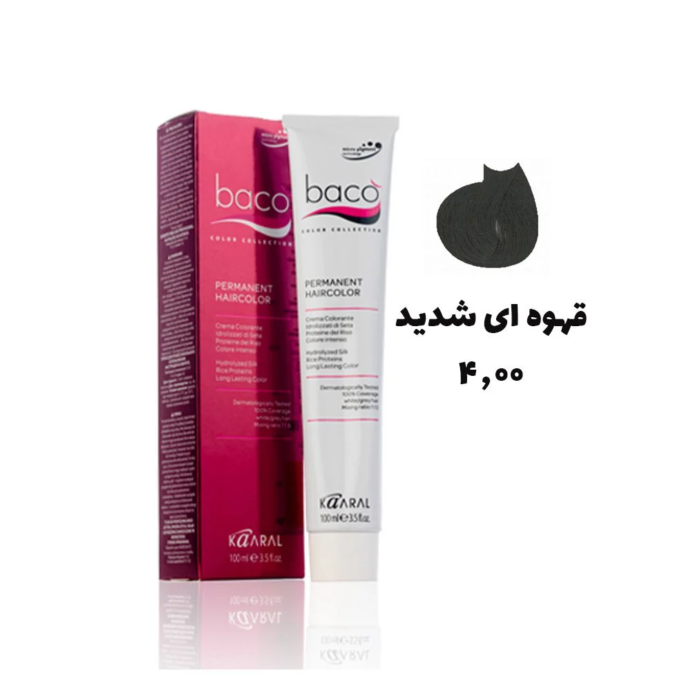 رنگ مو باکو قهوه ای شدید (قوی) 4.00 - Baco castano intenso