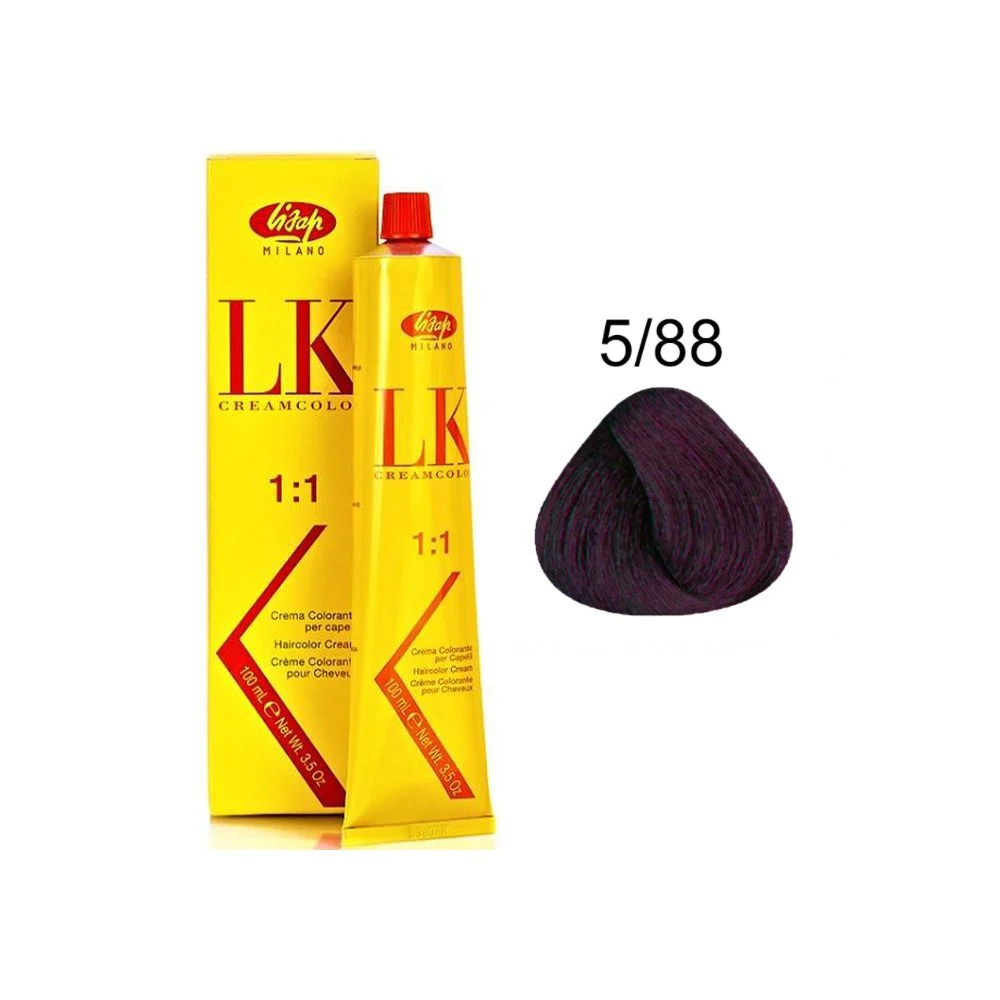 رنگ مو لیزاپ قهوه ای بنفش روشن - Lisap Hair Color 5/88VV
