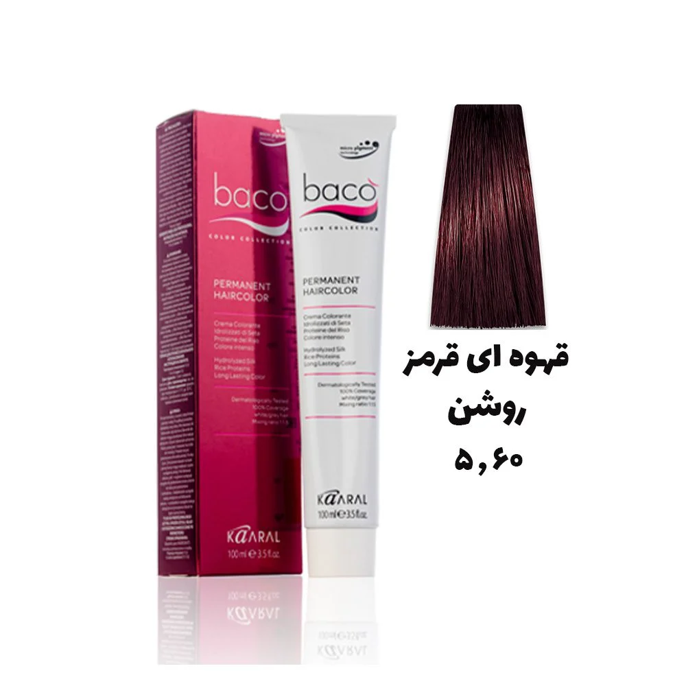 رنگ مو باکو قهوه ای قرمز روشن 5.60 - Baco chiaro rosso