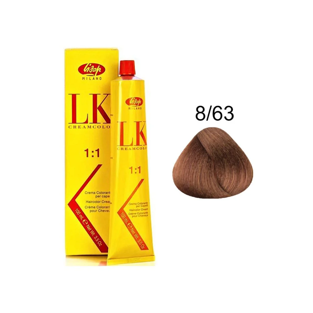 رنگ مو لیزاپ بلوند مسی روشن طلایی - Lisap Hair Color 8/63