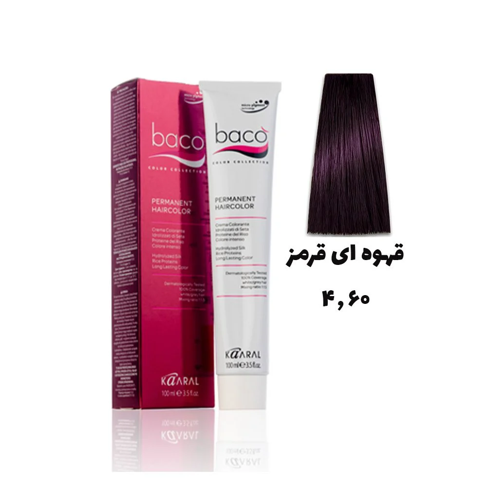 رنگ مو باکو قهوه ای قرمز 4.60 - Baco castano rosso