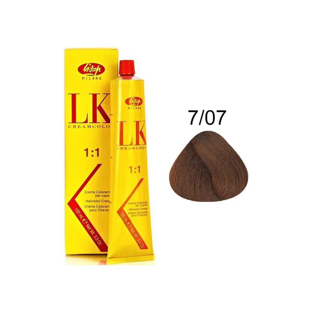 رنگ مو لیزاپ قهوه ای بلوند روشن - Lisap Hair Color 7/07