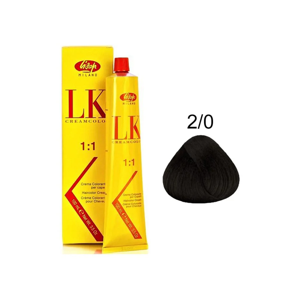 رنگ مو لیزاپ مشکی قهوه ای تیره - Lisap Hair Color 2/0